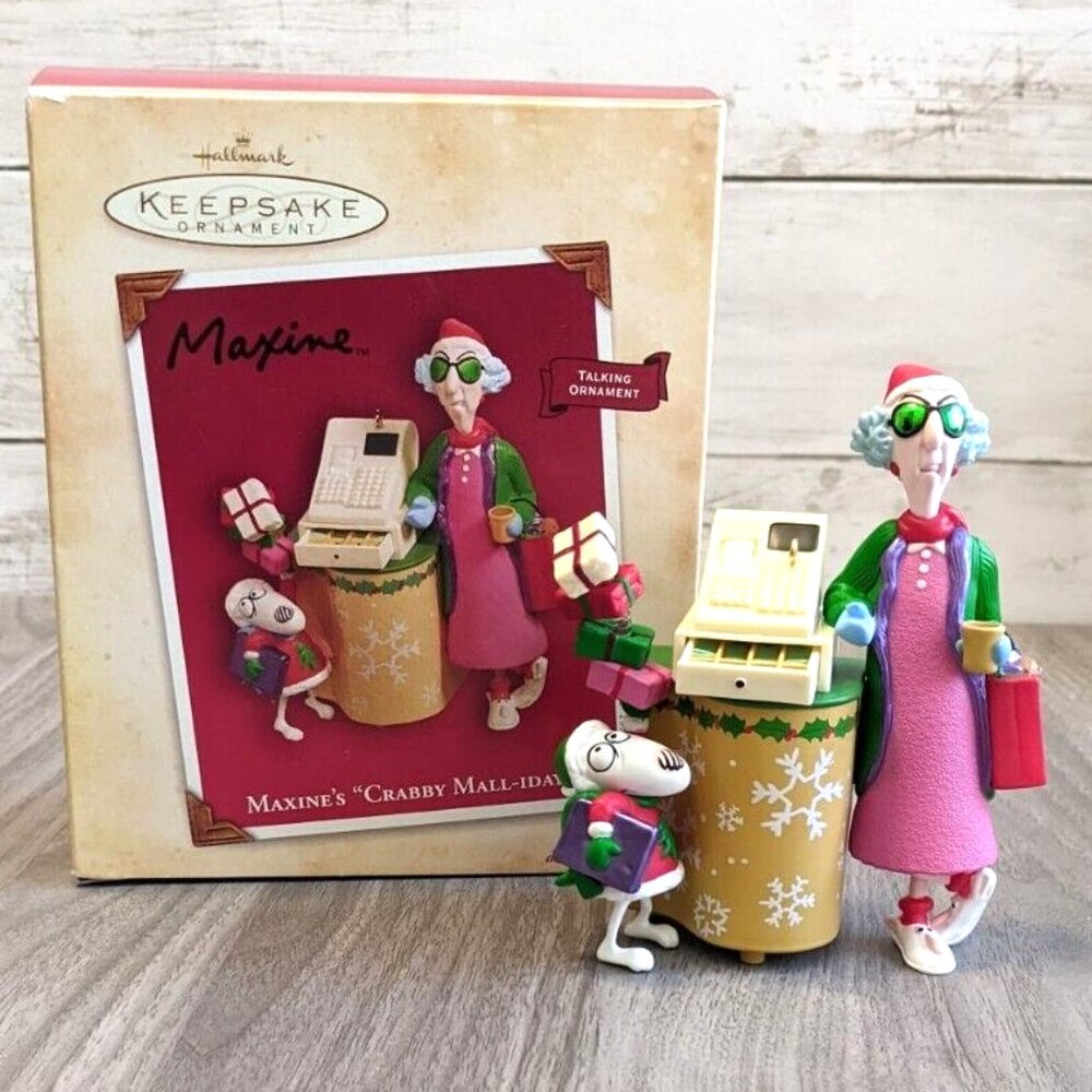 Hallmark 2004 Keepsake "MAXINE'S "CRABBY MALL-DAYS" Christmas Ornament / Sound